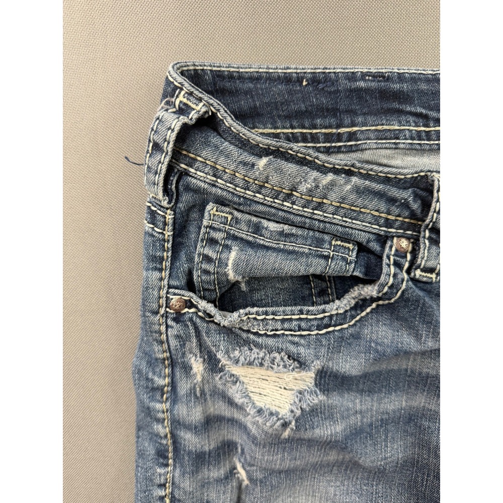 Silver Jeans Co Boyfriend Jeans Womens Blue Super Stretch 35x26 - Picture 8 of 14